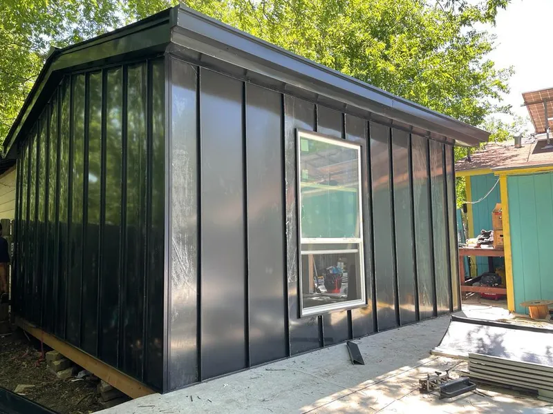 Black standing seam metal wall panels for Metal Roof Installation in Rehoboth